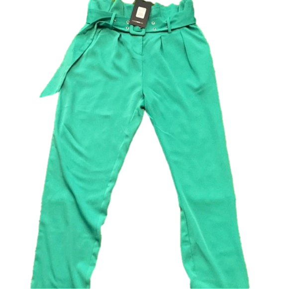 Fashion Nova Pants - #35 NWT Green Belted Pants ☘️ great outfit for St. Patrick’s Day